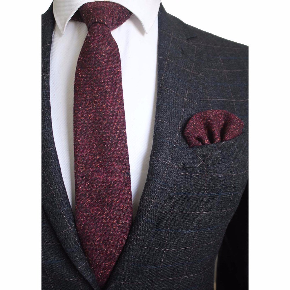 Handkerchief Cotton Men - Ricnais 8 ซม.ขนสัตว์เนคไทลายสก๊อตสําหรับผู้ชายคุณภาพ CASHMERE Tie และผ้าเช็ดหน้า