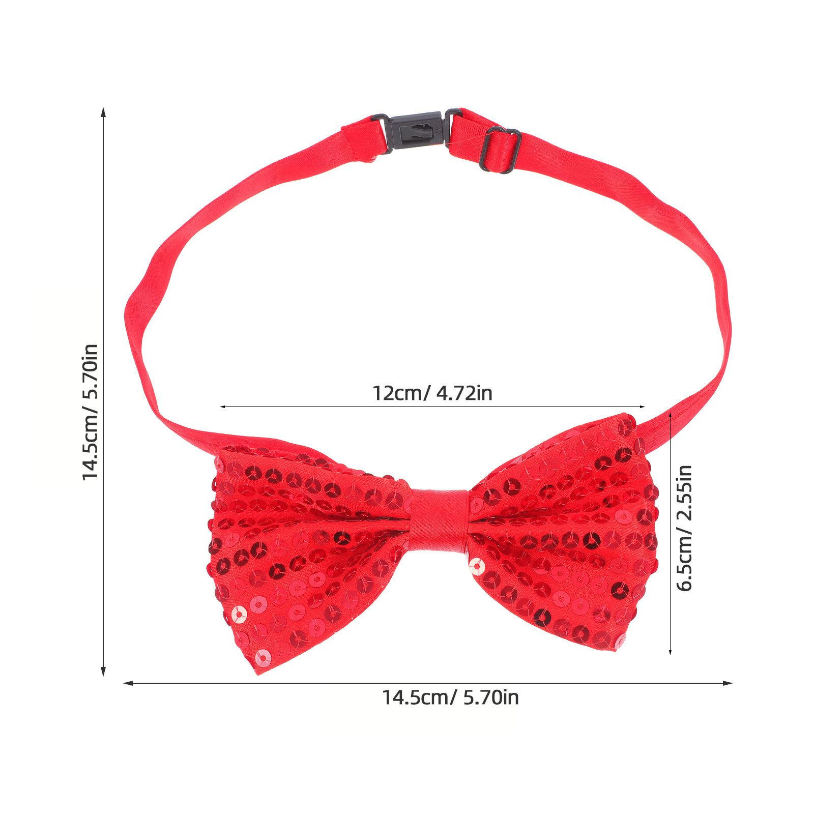 โบว์ไทเด็กสีแดงประดับเลื่อม 10 - Bow Tie Pre Tied บทวิจารณ์และราคา