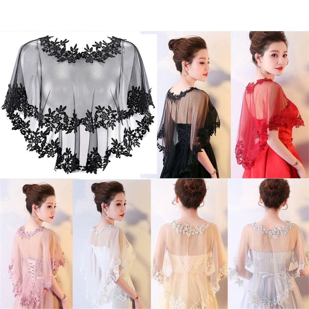 ผู้หญิงเจ้าสาวสบายๆผ้าคลุมไหล่ - Stole Wedding Shawl บทวิจารณ์และราคา