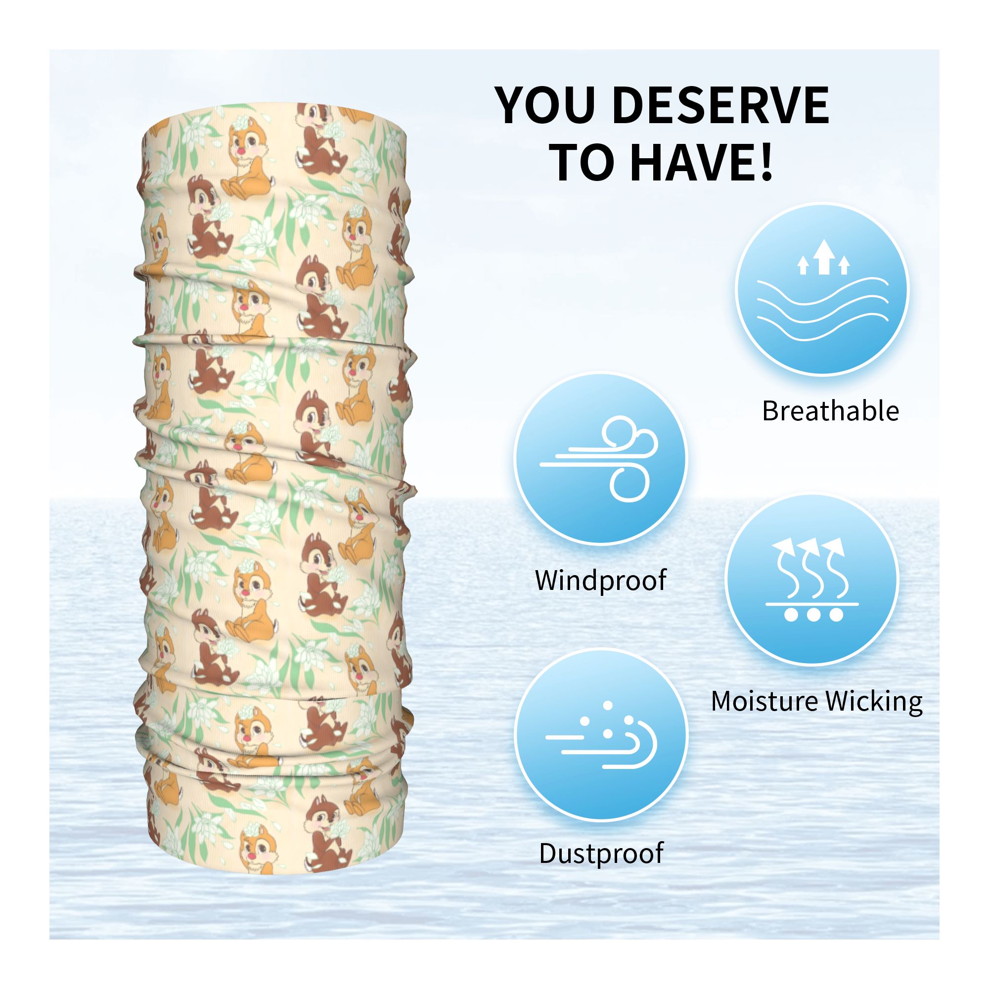 ผ้าพันคอแบบมีฮู้ดลายการ์ตูน C- - Neck Warmer Tube บทวิจารณ์และราคา