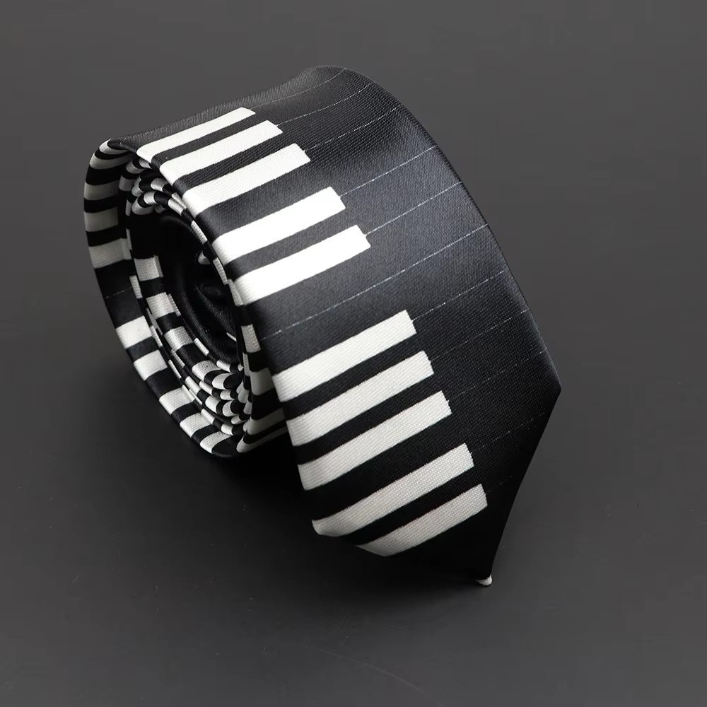 เนคไทสีดำเรียบง่าย ทรงเพรียวบา - Skinny Tie Men บทวิจารณ์และราคา