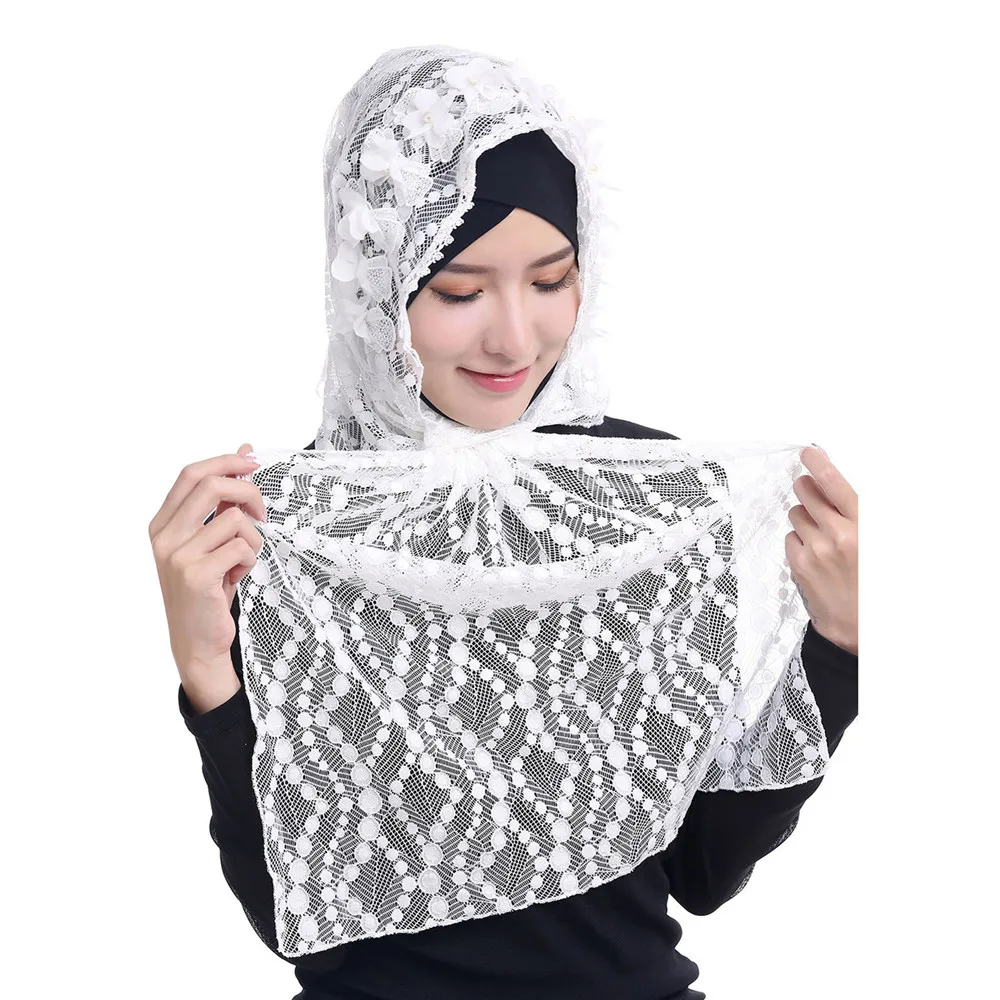ผ้าคลุมไหล่ลูกไม้สีพื้น ระบายอ - Stole Wedding Shawl บทวิจารณ์และราคา