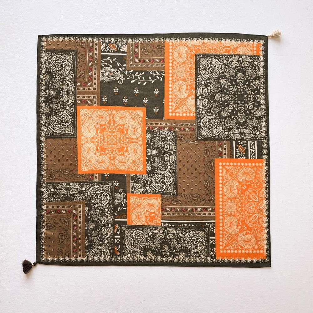 ผ้าพันคอพู่ห้อยสำหรับผู้หญิง ผ - Bandana Cotton บทวิจารณ์และราคา