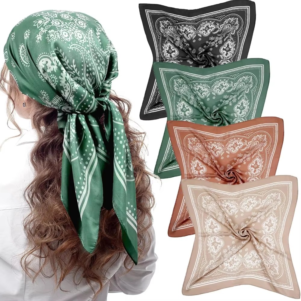 ผ้าพันคอไหมพิมพ์ลายเพสลีย์สี่เ - Ascot Neck Scarf บทวิจารณ์และราคา