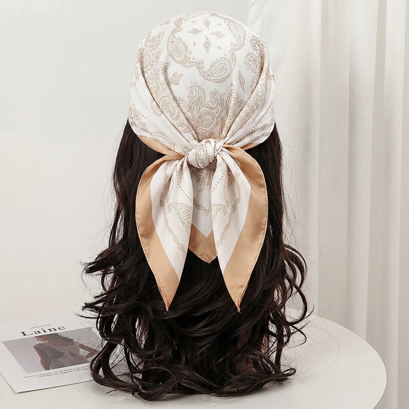 ผ้าพันคอสี่เหลี่ยมลายเพสลีย์สี - Ascot Neck Scarf บทวิจารณ์และราคา