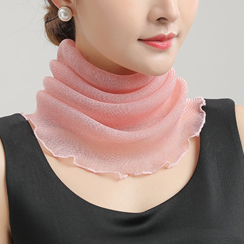 ฤดูใบไม้ผลิฤดูร้อนชีฟองคอผ้าพั - Ascot Neck Scarf บทวิจารณ์และราคา