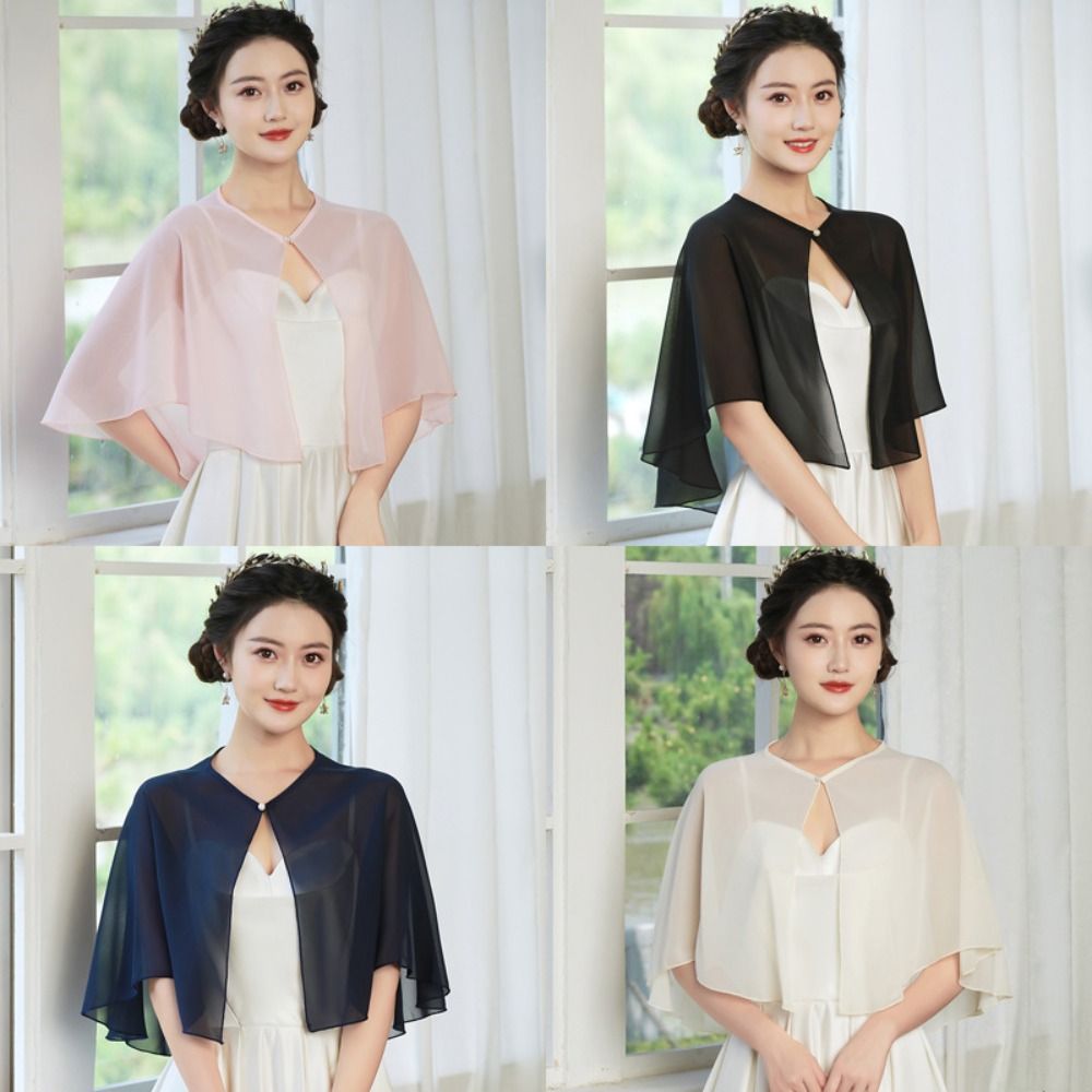 ผ้าคลุมไหล่ชีฟองโปร่งบางสไตล์ว - Stole Wedding Shawl บทวิจารณ์และราคา